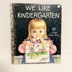 Little Golden Book We Like Kindergarten 1981 Vintage 80s Hardcover Kids 4/$20 🛑